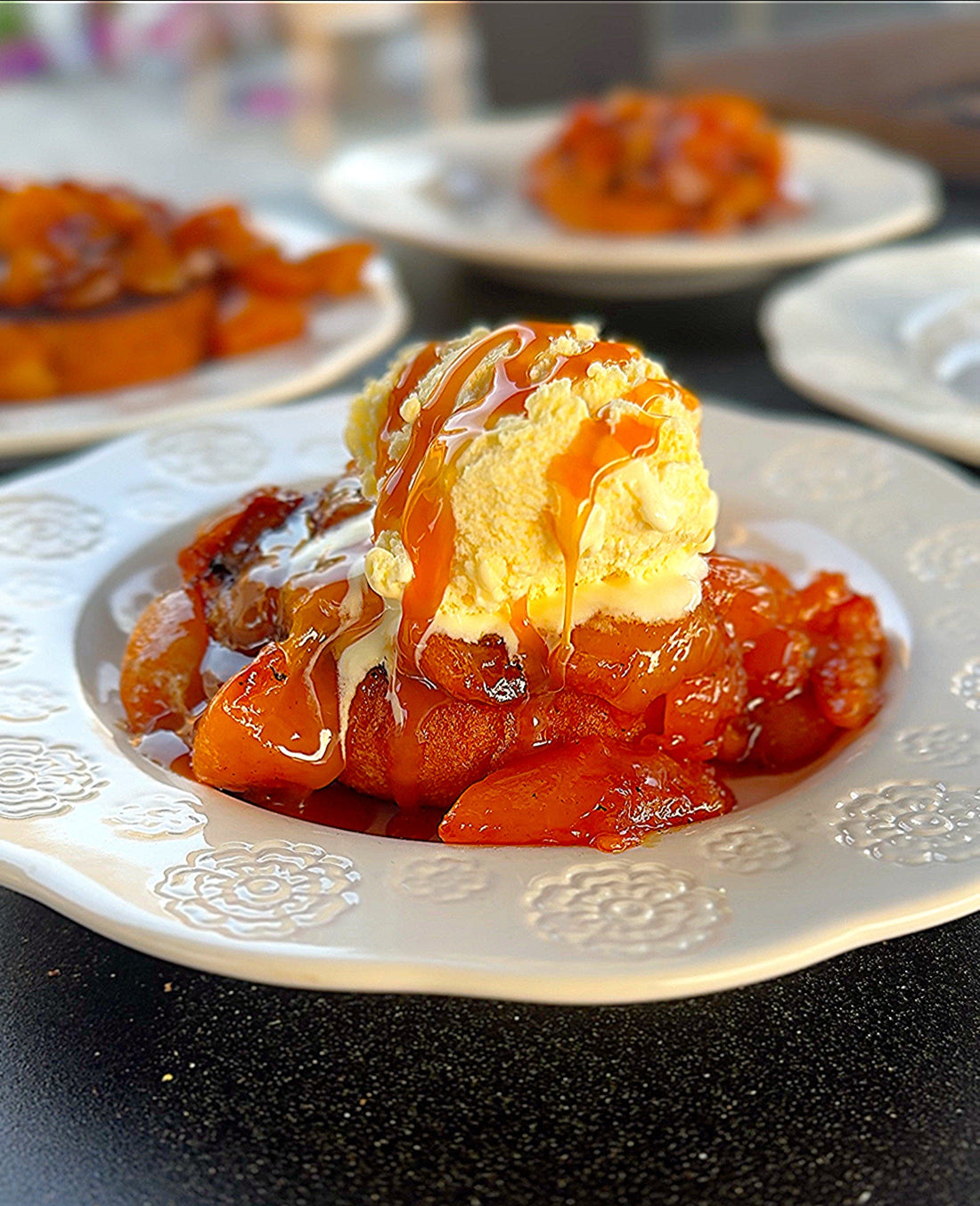 Griddled Peach Cobbler